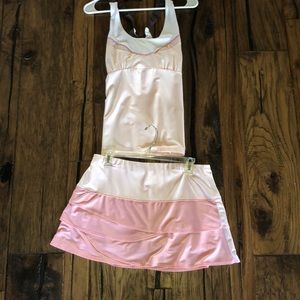 Tennis skirt and shirt set
